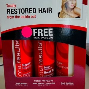 Matrix total repair shampoo conditioner  leave in